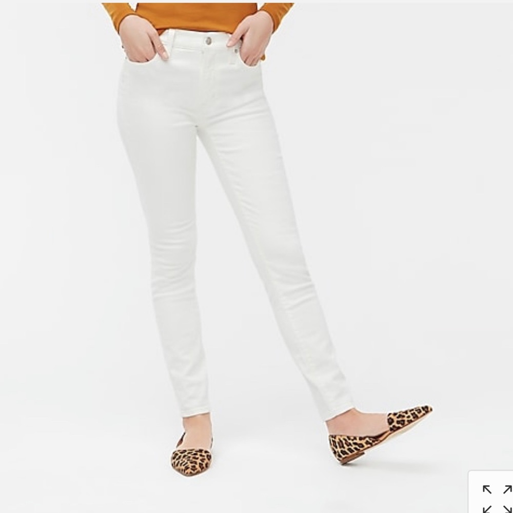 J. CREW FACTORY 9" high-rise white skinny jean